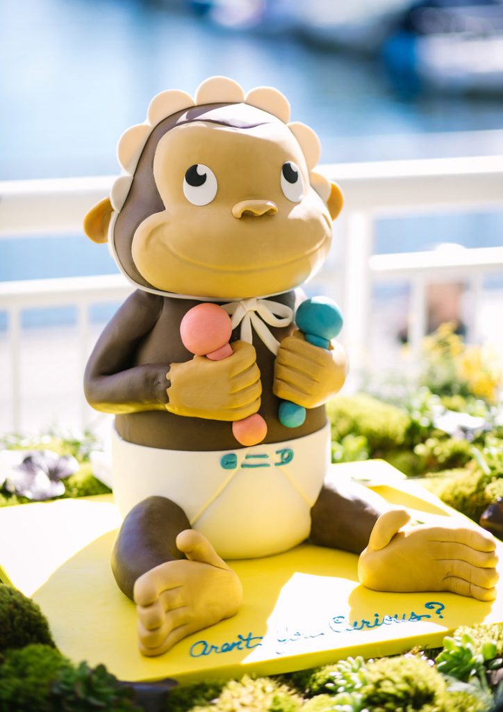 Curious George baby shower cake