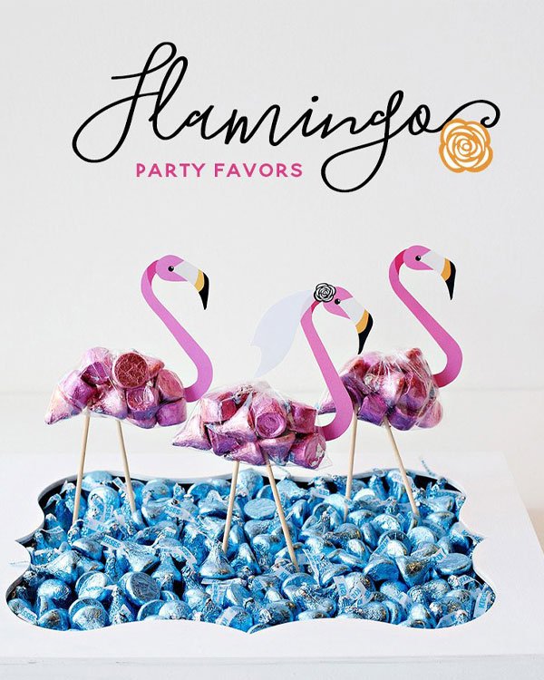 DIY Flamingo Party Favors