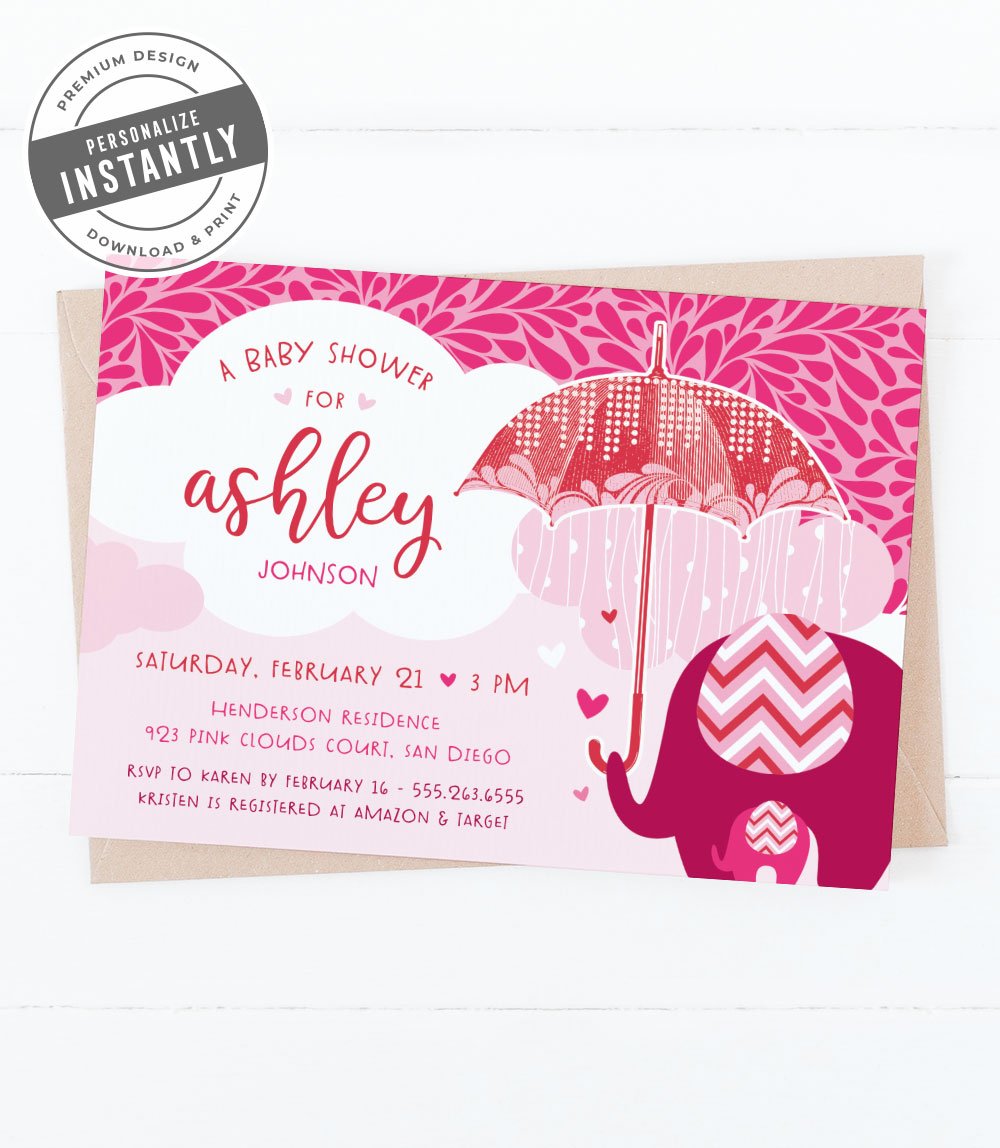 showered with love baby shower invitations