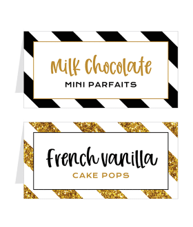 Glitz Gold Tent Cards