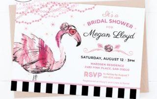 Glam Flamingo Bridal Shower Invitation