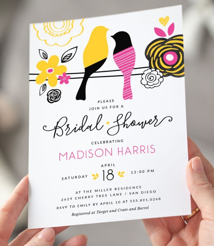 Love Birds Bridal Shower Invitation Hostess with the Mostess®