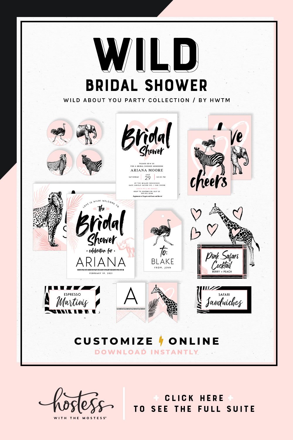 Wild About You Bridal Printables