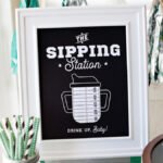 Thumbnail of http://Football%20baby%20shower%20drink%20station%20sign