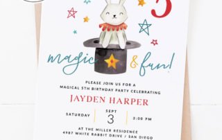 Magic Circus Birthday Party Invitation