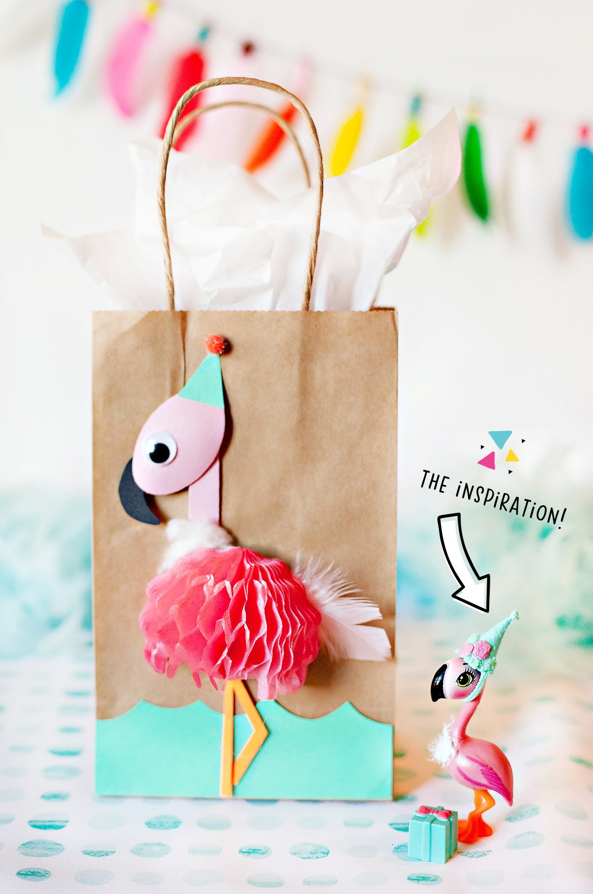 Crafty DIY Flamingo Favor Bag