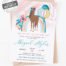 Flowers & Horses Birthday Party Invitation