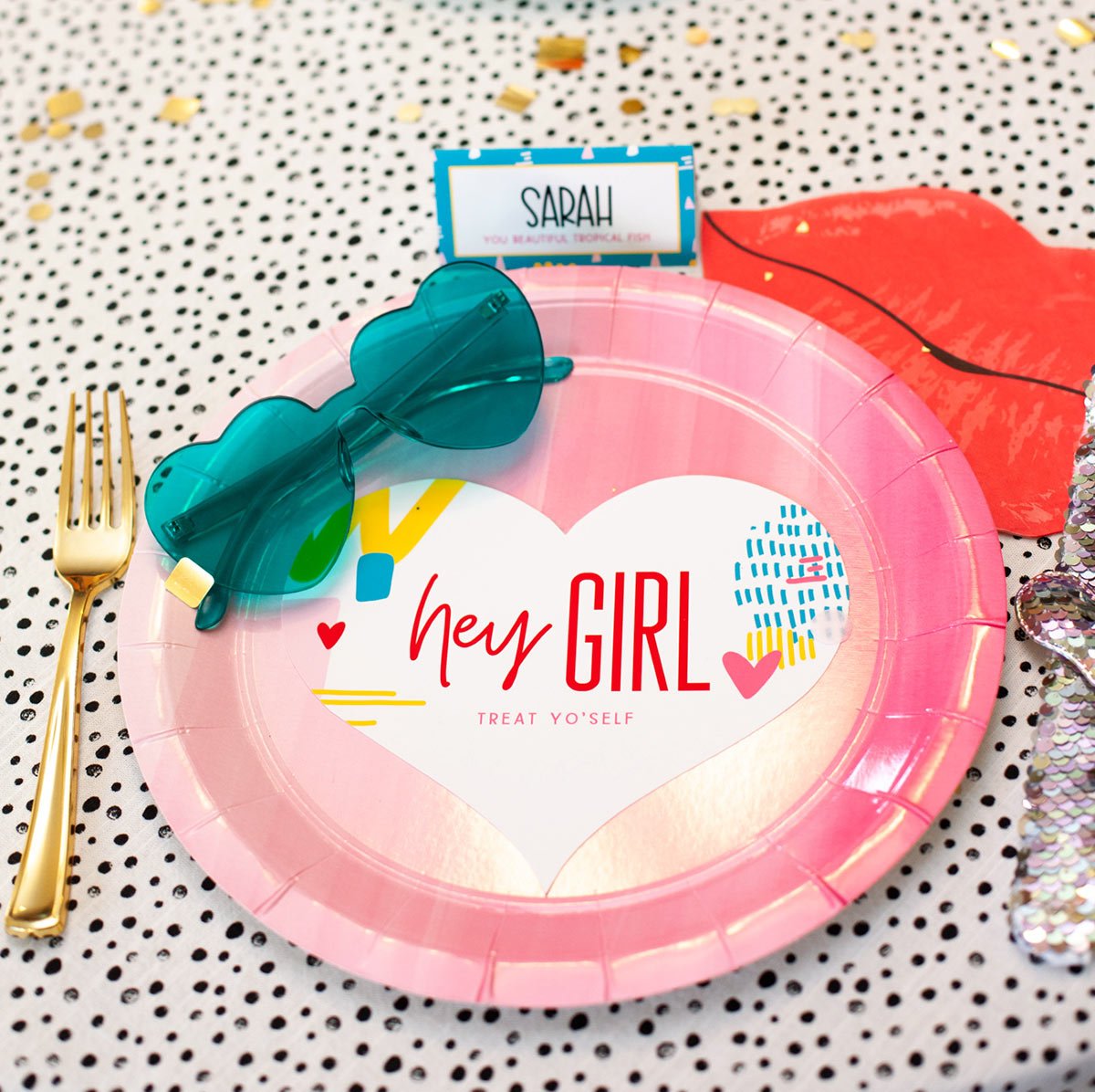 Hey Girl! A Modern Galentine’s Day Table // Hostess with the Mostess®