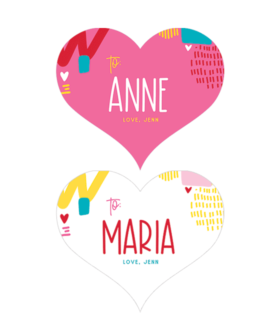Valentine Heart Name Tags
