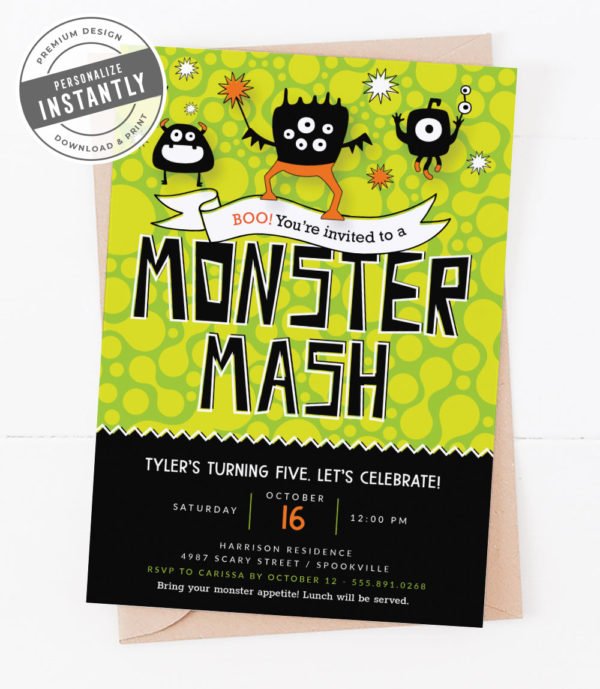 Monster Mash Halloween Party Invitation - Hostess with the Mostess®