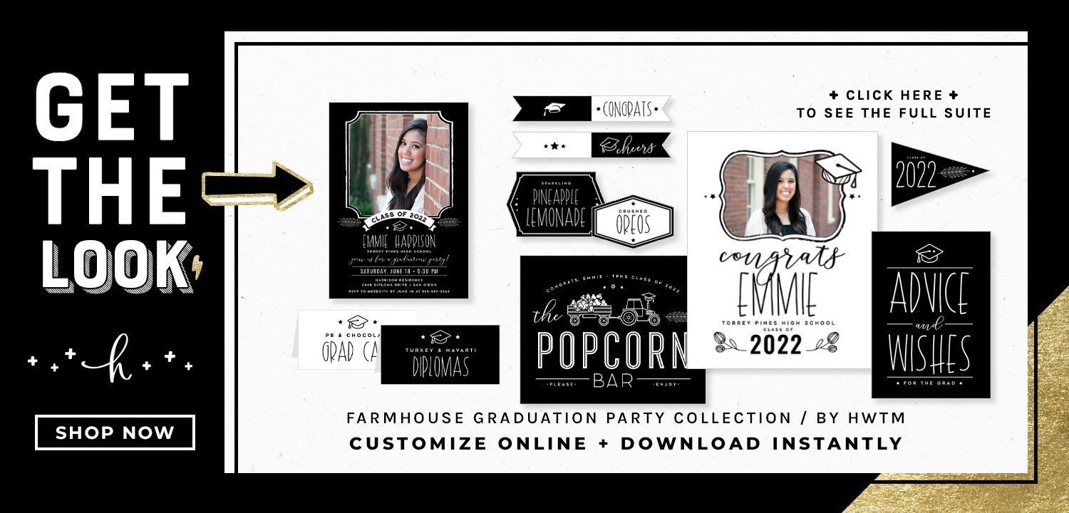 Farmhouse Graduation Party Printables