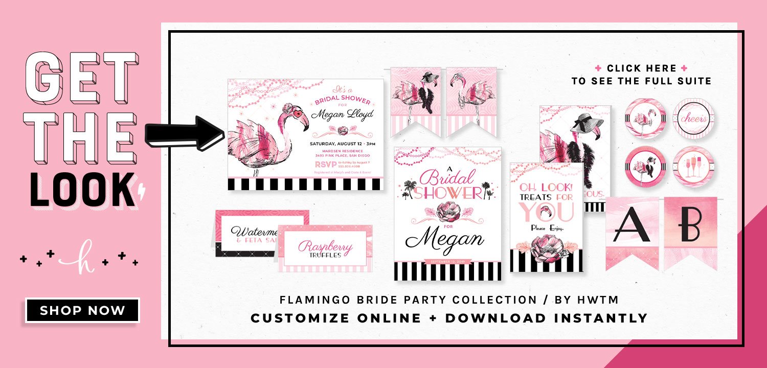 Flamingo Bride Printables