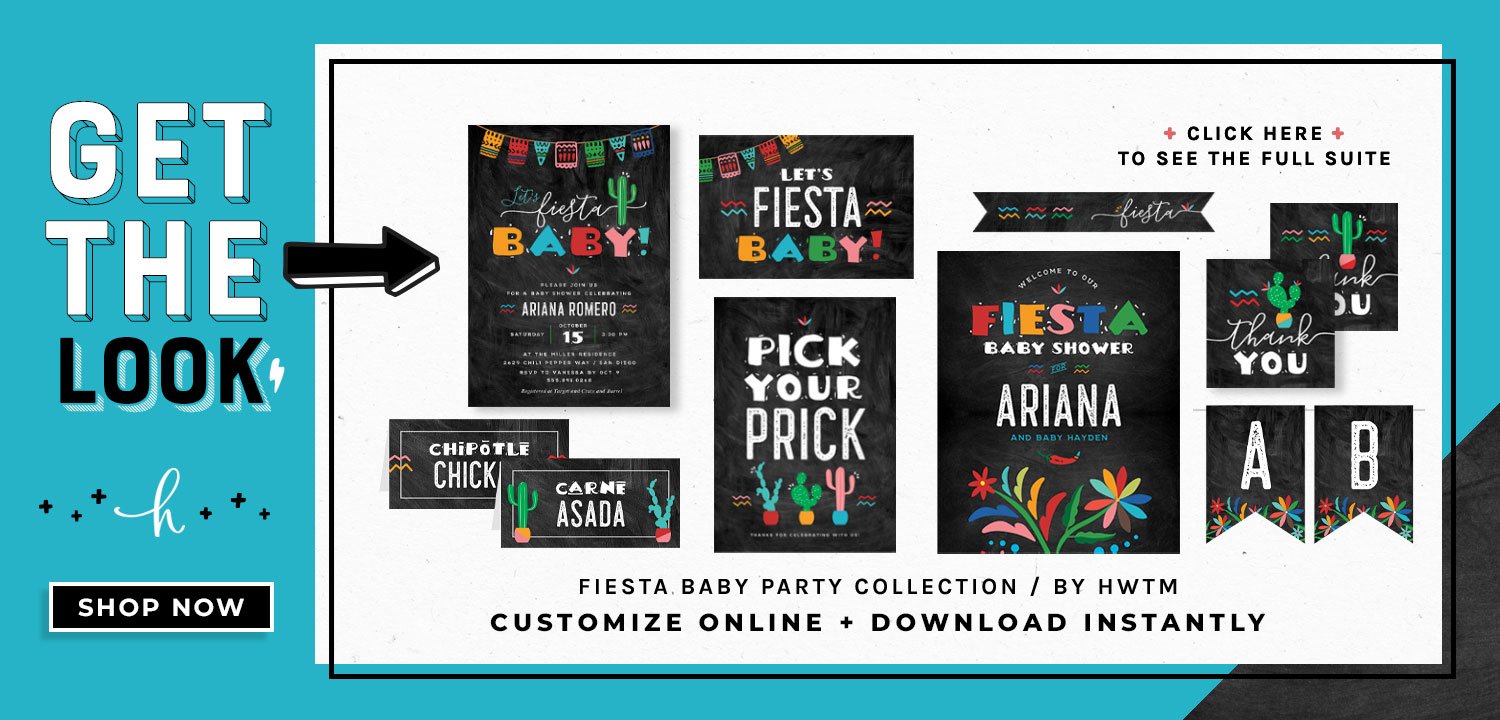 Fiesta Baby Shower Printables