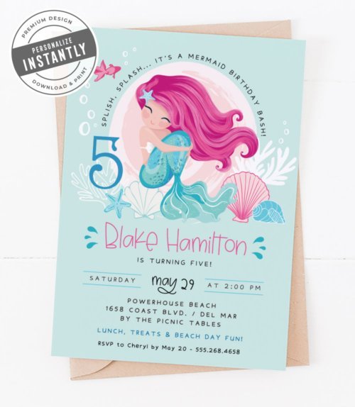Mermaid Birthday (Light)