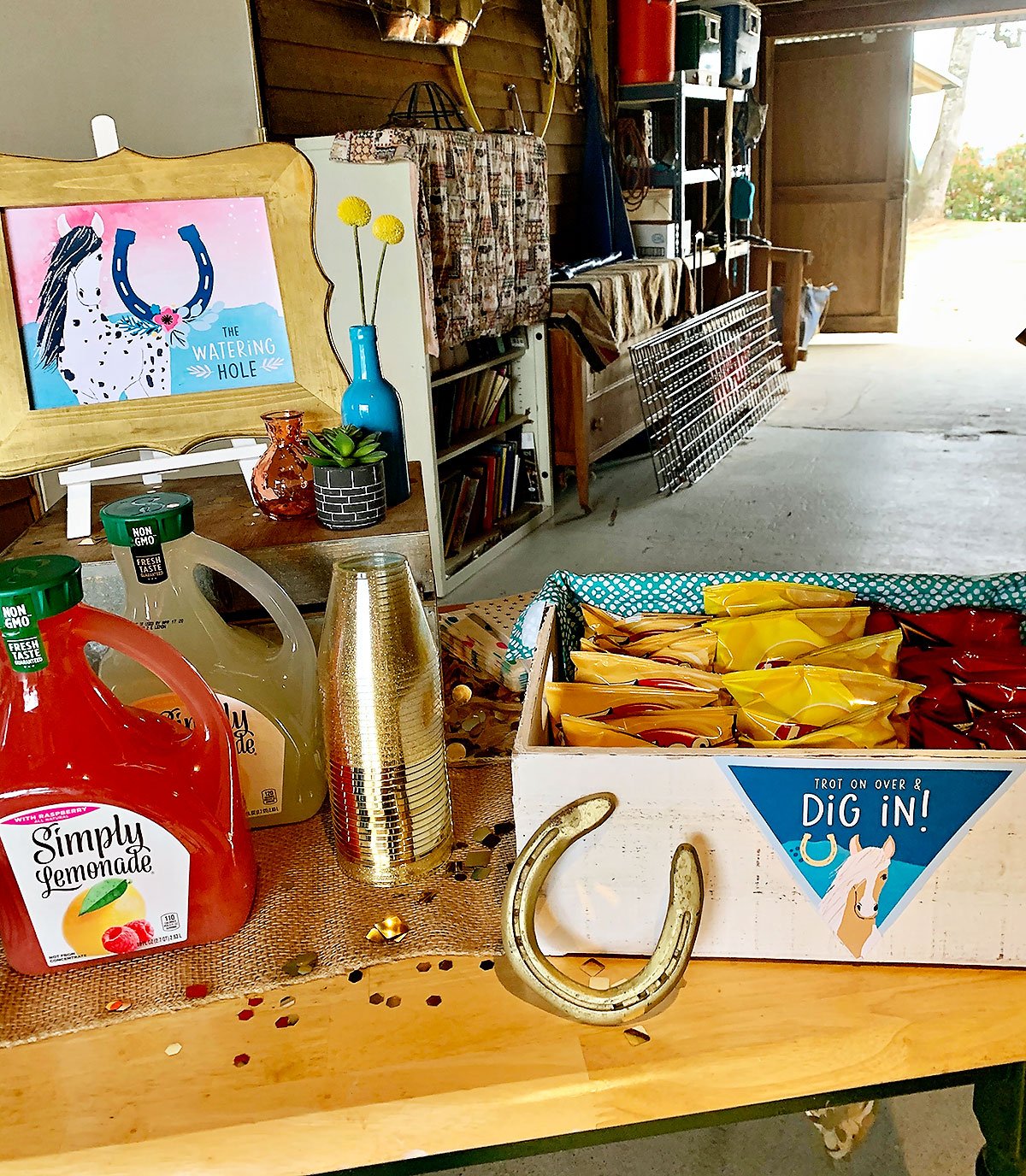 horse party snacks and drinks