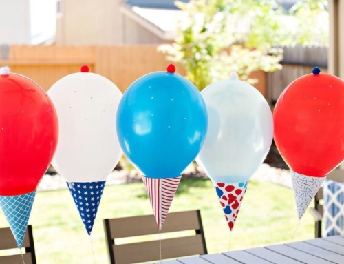 Patriotic Ice Cream Cone Balloons