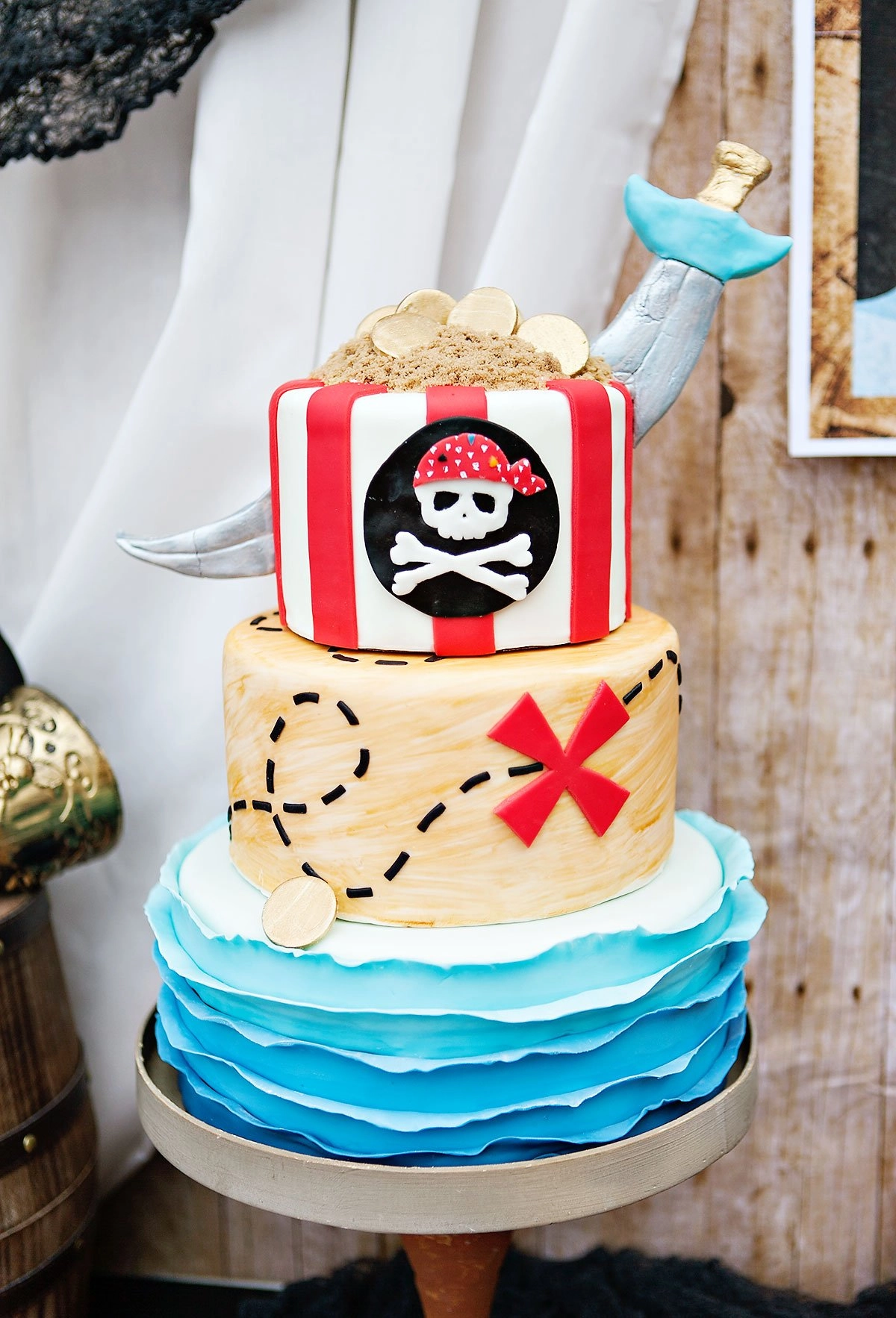 Pirate Dessert Plates – 8-Pack Party Supplies For Pirate Themed Birthday, Kids Party, Or Themed Celebrations