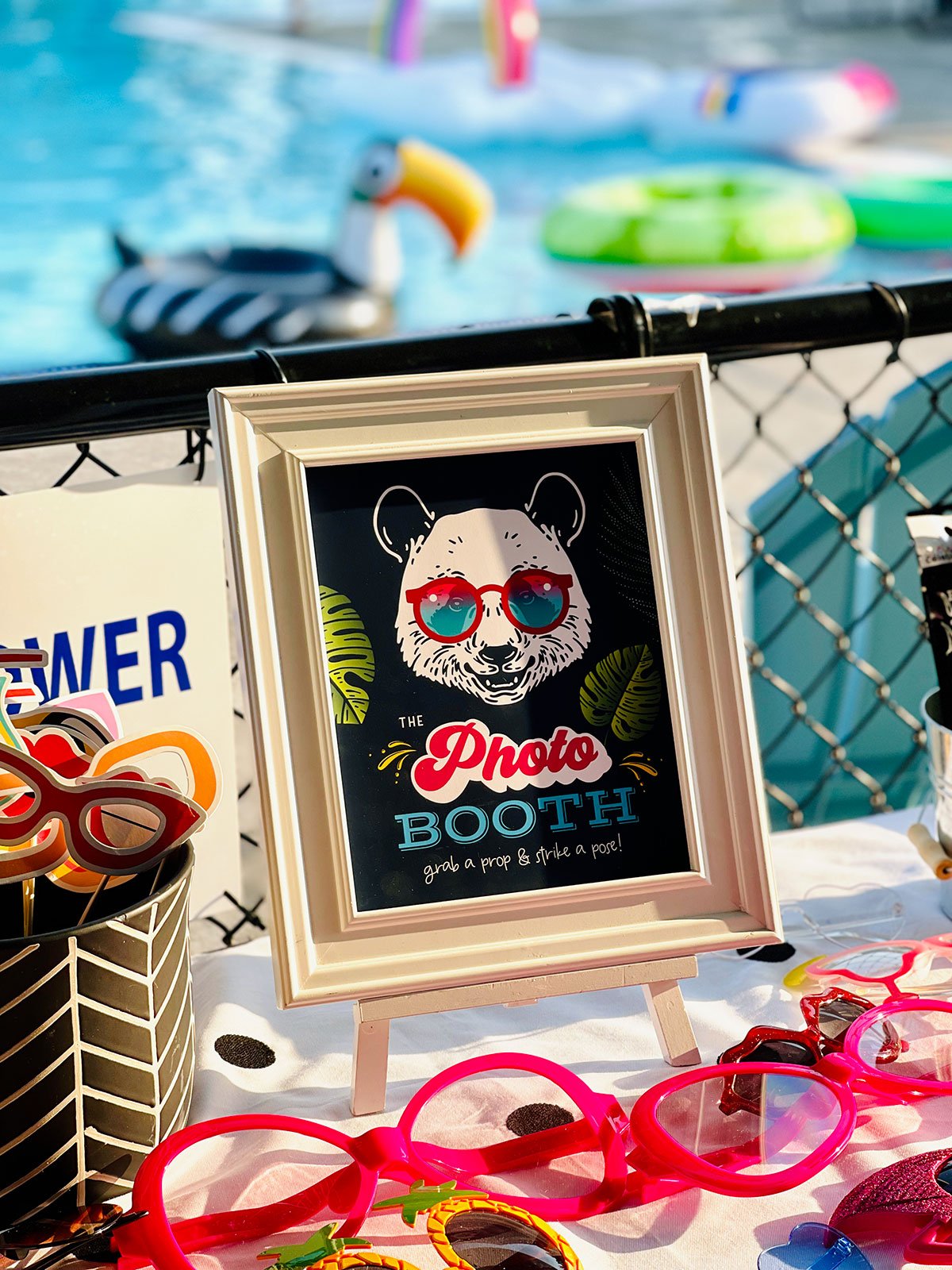 Summer Vibes Pool Party + Colored Sunscreen Station // Hostess with the  Mostess®