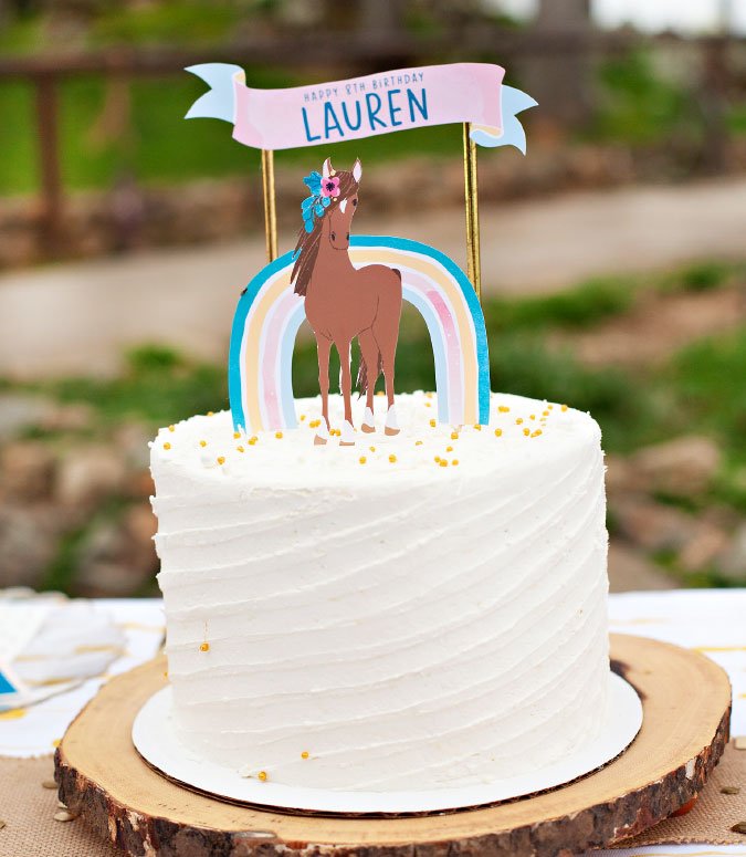 party corral cake topper