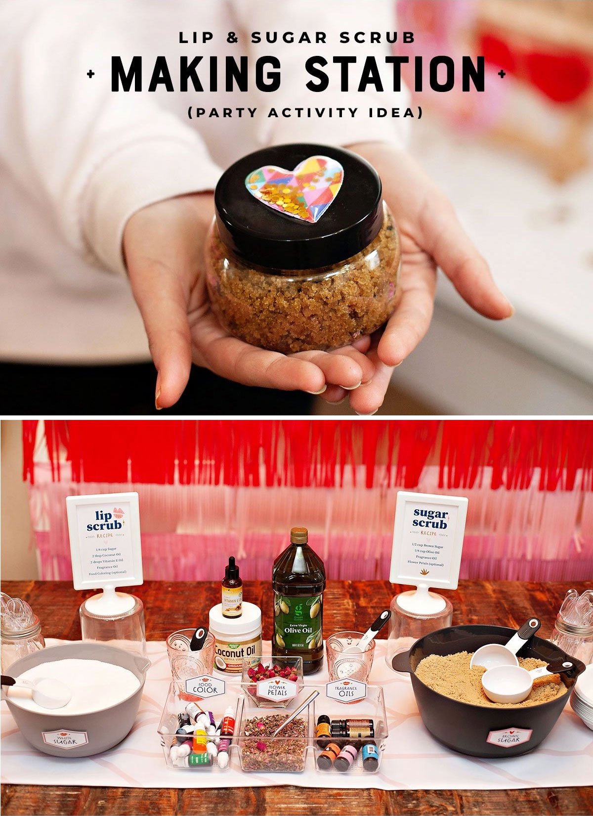 sugar scrub station party activity