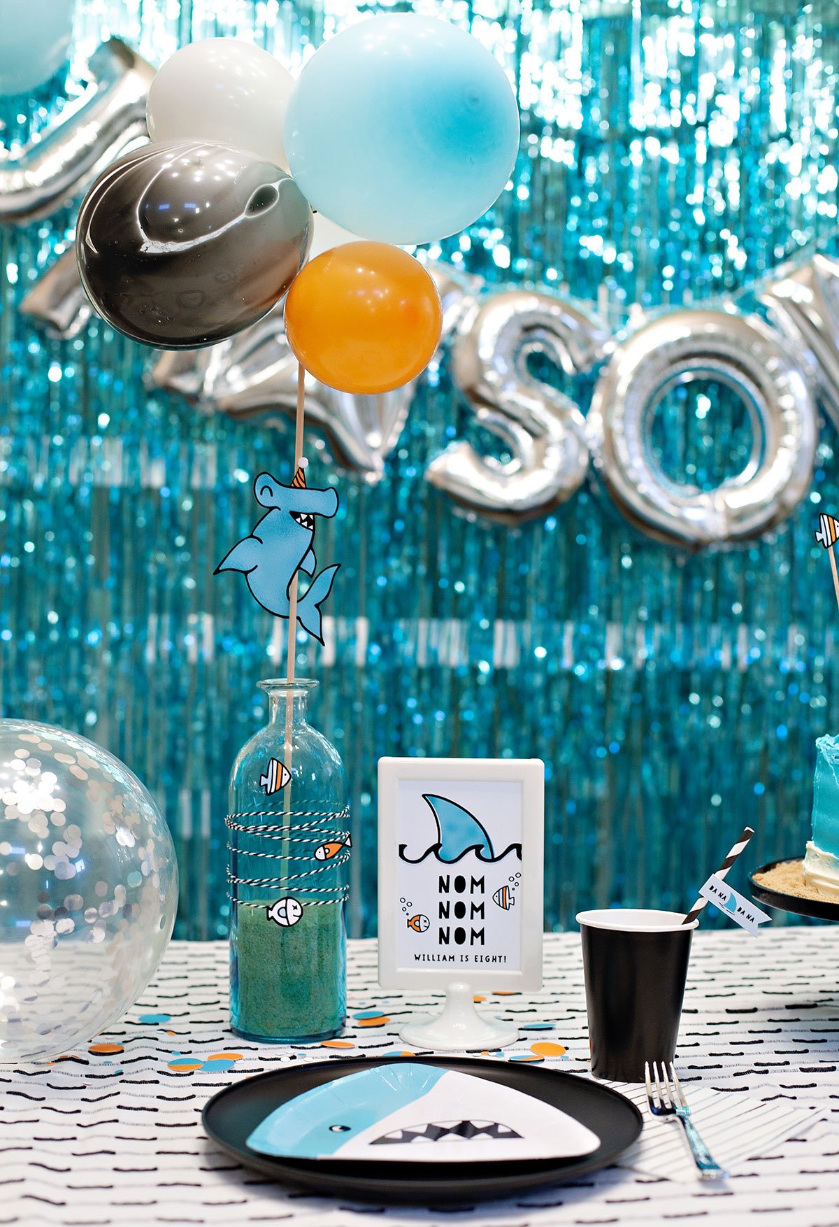 shark party centerpiece idea