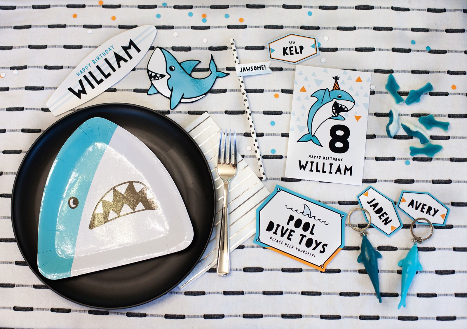 shark party ideas and printables