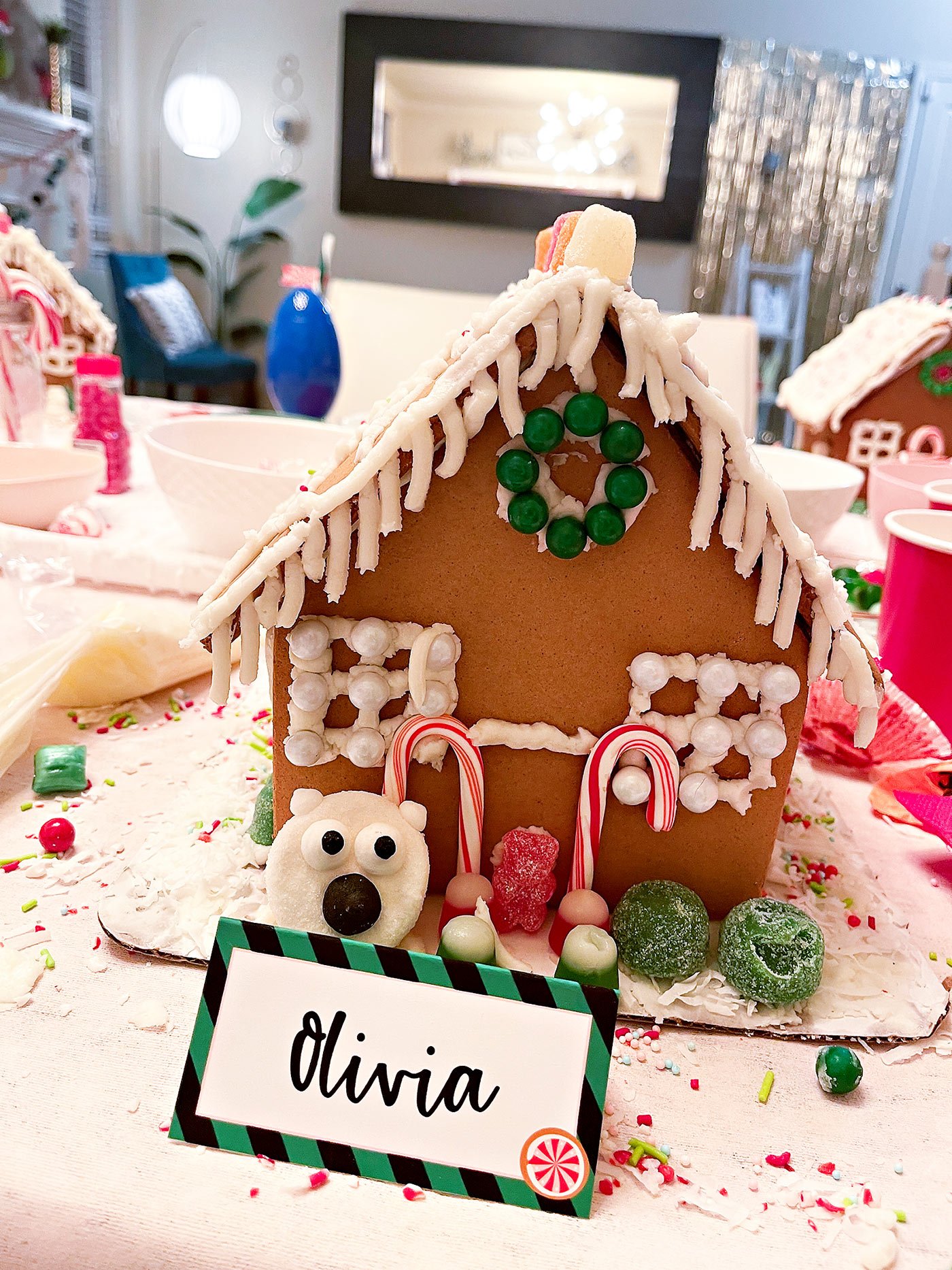 cute decorated gingerbread house