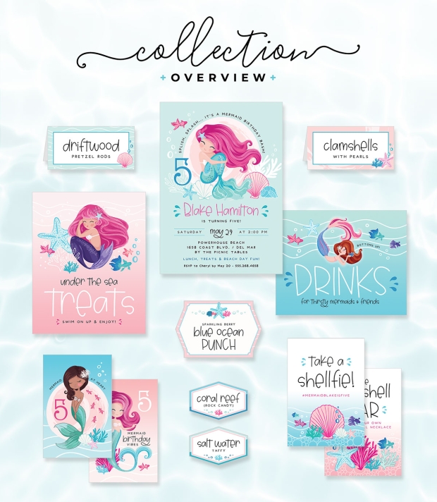 mermaid birthday party printables
