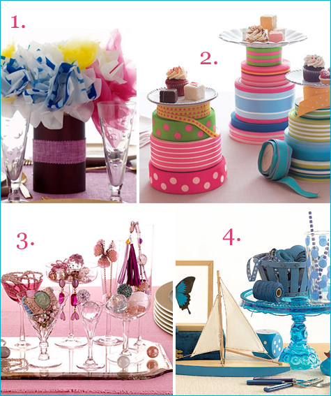 pretty party centerpieces